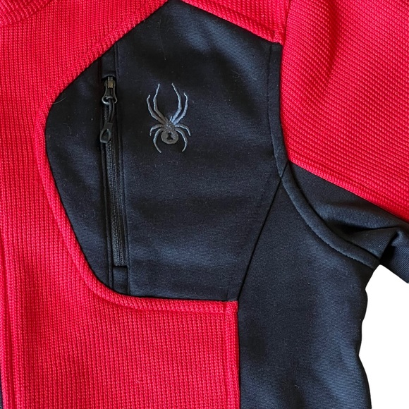 Spyder Bandit Full-zip Stryke Mens Jacket 71h64008-63 Racing Red Size Small - Picture 2 of 11